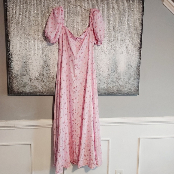 KUTUMAI Puff Sleeve Floral Long Dress - Picture 5 of 10